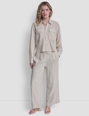 Blusa camisera Dkny Jeans manga larga para mujer