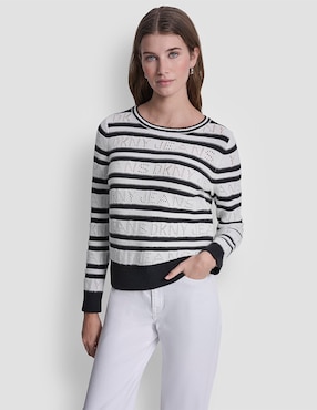 Suéter DKNY jeans cuello redondo para mujer