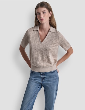 Suéter Dkny Jeans cuello V para mujer