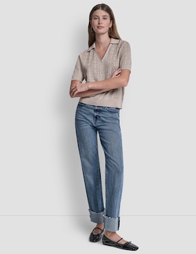 Suéter Dkny Jeans cuello V para mujer