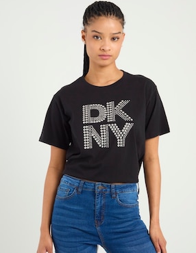 Playera manga corta Dkny Jeans cuello redondo para mujer
