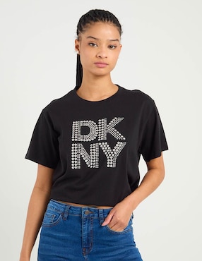 Playera manga corta Dkny Jeans cuello redondo para mujer