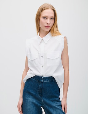 Blusa Julio Azur sin manga para mujer