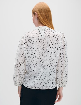 Blusa envolvente Julio Azur manga larga para mujer