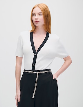 Blusa Julio Azur manga corta para mujer