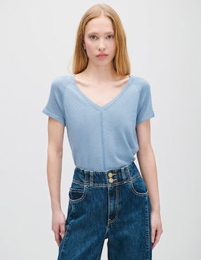 Blusa Julio Azur manga corta para mujer