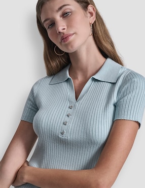 Top Dkny Jeans cuello polo