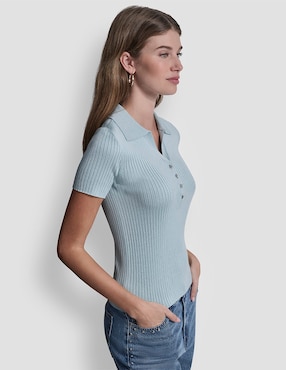 Top Dkny Jeans cuello polo