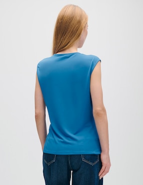 Blusa envolvente Julio Azur sin manga para mujer