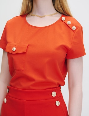 Blusa Julio Marsella manga corta para mujer