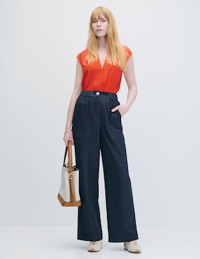 Blusa envolvente Julio Marsella manga corta para mujer