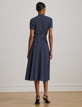 Vestido midi casual Lauren Petite para mujer