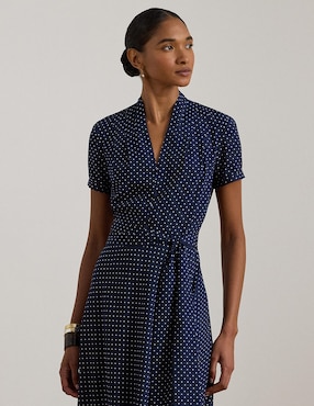 Vestido midi casual Lauren Petite para mujer