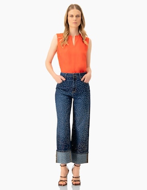 Jeans coulotte slim Ivonne para mujer