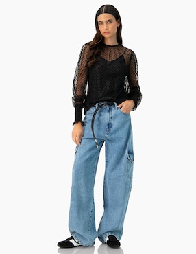 Jeans cargo slim Ivonne para mujer