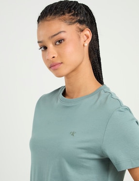 Playera manga corta Calvin Klein cuello redondo para mujer