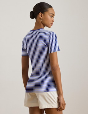 Blusa Lauren Petite manga corta para mujer