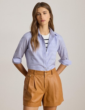 Blusa camisera Lauren Ralph Lauren manga larga para mujer