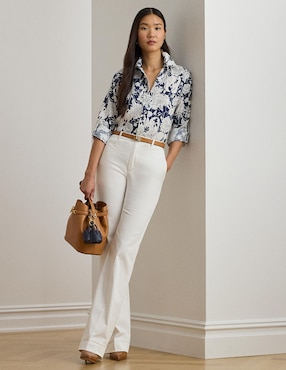 Blusa camisera Lauren Ralph Lauren manga larga para mujer