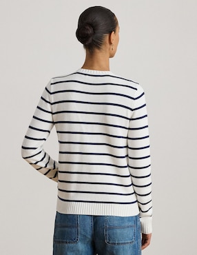 Suéter Lauren Ralph Lauren cuello con botón para mujer