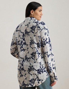 Blusa camisera Lauren Plus manga larga para mujer