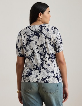 Blusa Lauren Plus manga corta para mujer