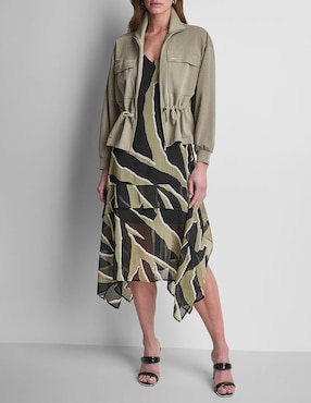 Chamarra casual Dkny de algodón para mujer