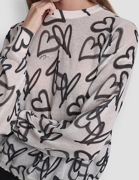 Suéter Dkny cuello redondo para mujer