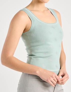 Top Guess cuello redondo tirante ancho
