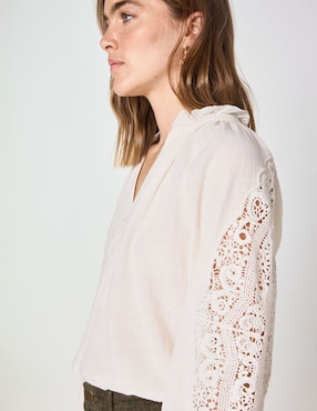Blusa Maison 123 manga larga para mujer