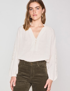 Blusa Maison 123 manga larga para mujer