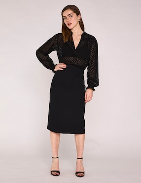 Blusa Maison 123 manga larga para mujer