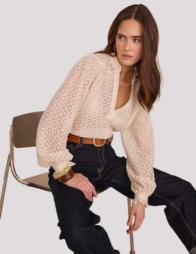 Blusa Maison 123 manga larga para mujer