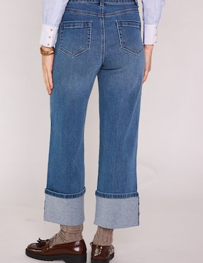 Jeans relaxed wide leg cintura Maison 123 para mujer