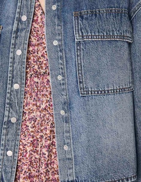 Blusa camisera Maison 123 manga larga para mujer