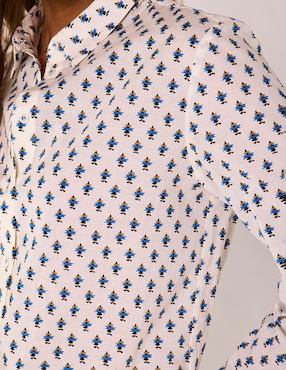 Blusa camisera Maison 123 manga larga para mujer