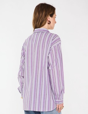 Blusa camisera Maison 123 manga larga para mujer