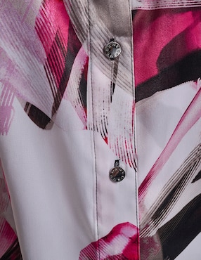 Blusa camisera Dkny manga corta para mujer