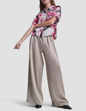 Blusa camisera Dkny manga corta para mujer