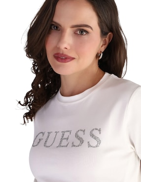 Playera manga corta Guess cuello redondo para mujer