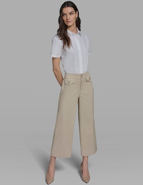 Pantalón capri Karl Lagerfeld Paris amplio para mujer