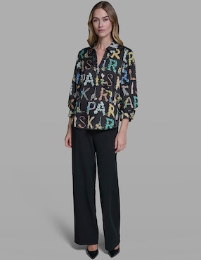 Blusa Karl Lagerfeld Paris manga 3/4 para mujer