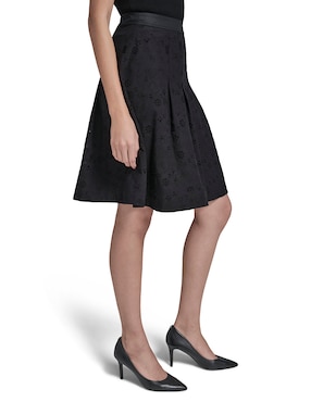 Falda a la rodilla Karl Lagerfeld Paris de algodón a la cintura