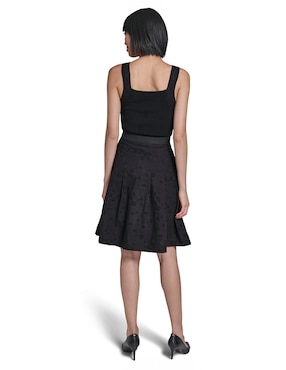 Falda a la rodilla Karl Lagerfeld Paris de algodón a la cintura