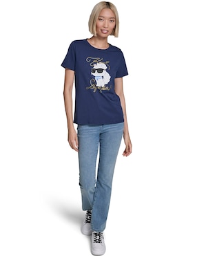 Playera manga corta Karl lagerfeld Paris cuello redondo para mujer