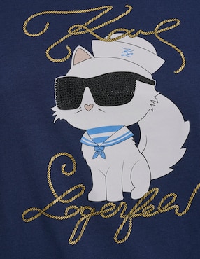 Playera manga corta Karl lagerfeld Paris cuello redondo para mujer