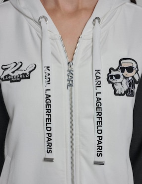 Sudadera con capucha y bolsa Karl Lagerfeld Paris para mujer