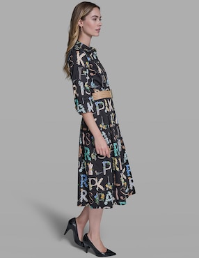 Vestido midi casual Karl Lagerfeld Paris para mujer