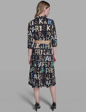 Vestido midi casual Karl Lagerfeld Paris para mujer