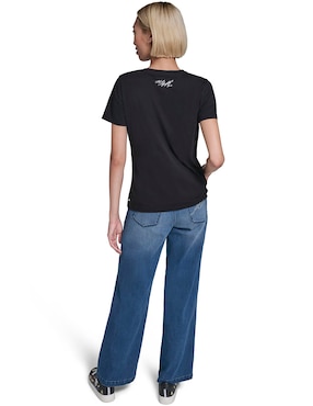 Playera manga corta Karl Lagerfeld Paris cuello redondo para mujer